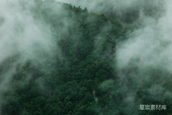 高清摄影 云雾覆盖的山峦