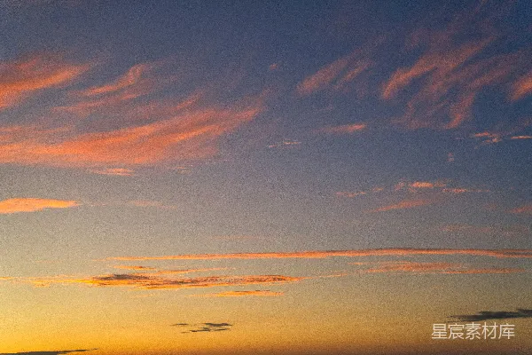 高清摄影 橙蓝的天空