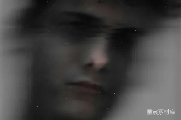 高清摄影 一个模糊的男人的脸的照片