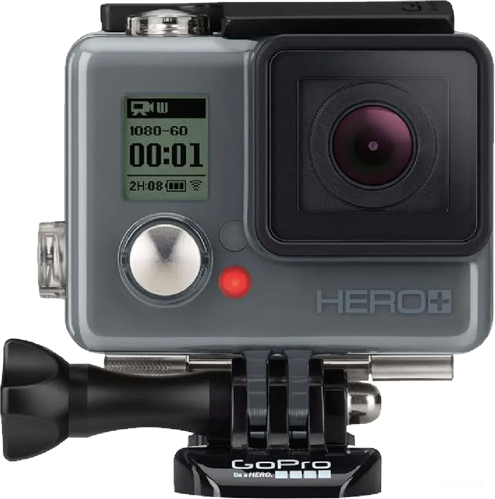元素素材 带安装底座的GoPro HERO+运动相机