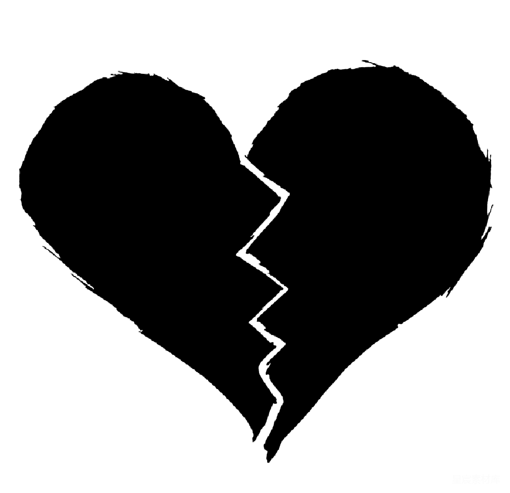 元素素材 破碎的心形插画
