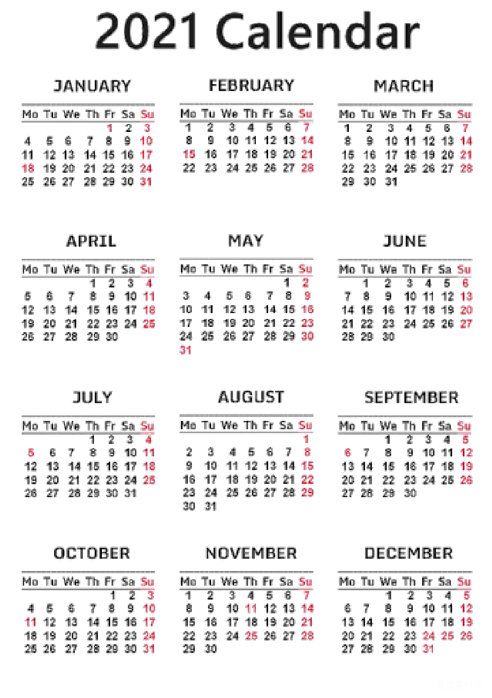 元素素材 日历