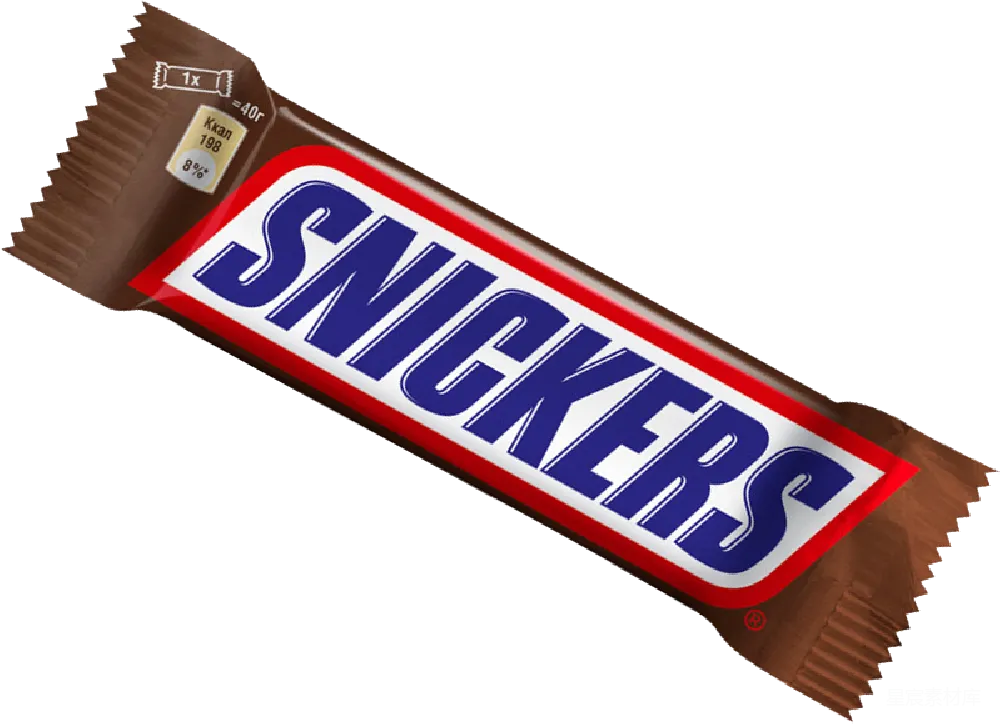 元素素材 零食 巧克力 广告 Snickers巧克力棒包装