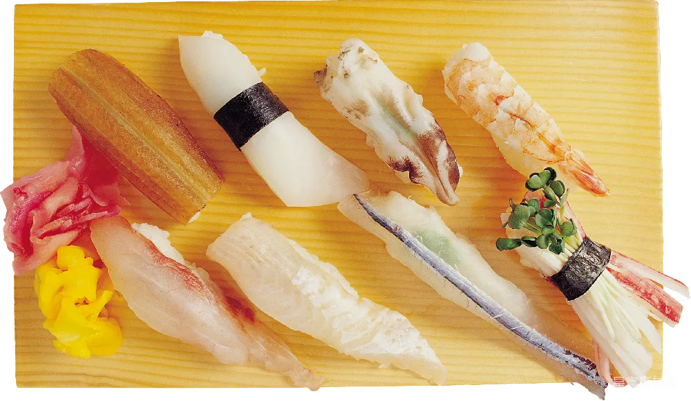 元素素材 日本料理 海鲜 传统美食 多样寿司拼盘