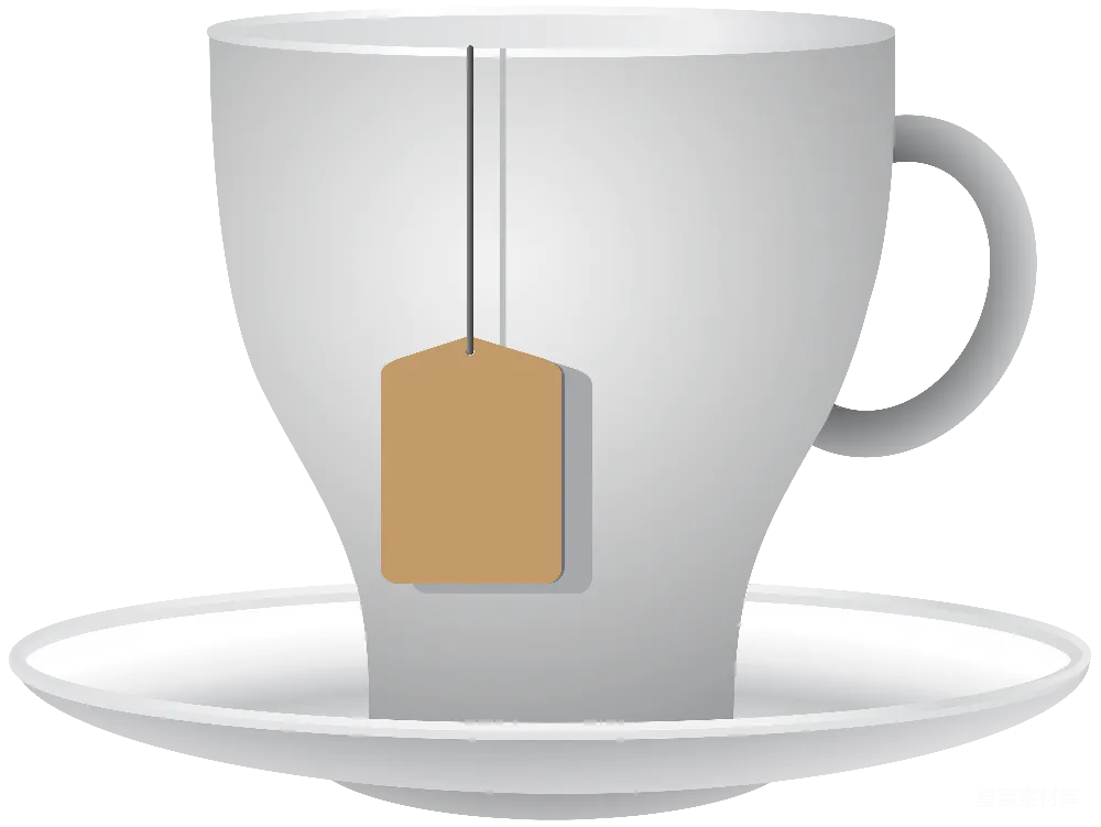 元素素材 茶 简约 日常 茶杯与茶包