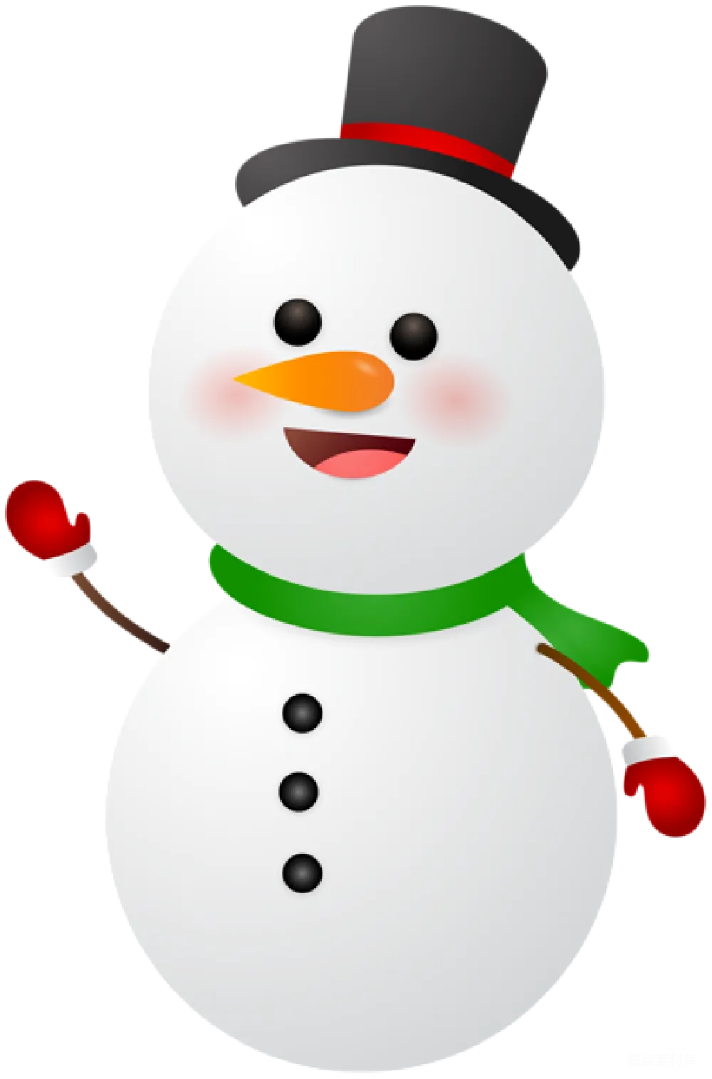 元素素材 节日 插画 冬季 卡通雪人