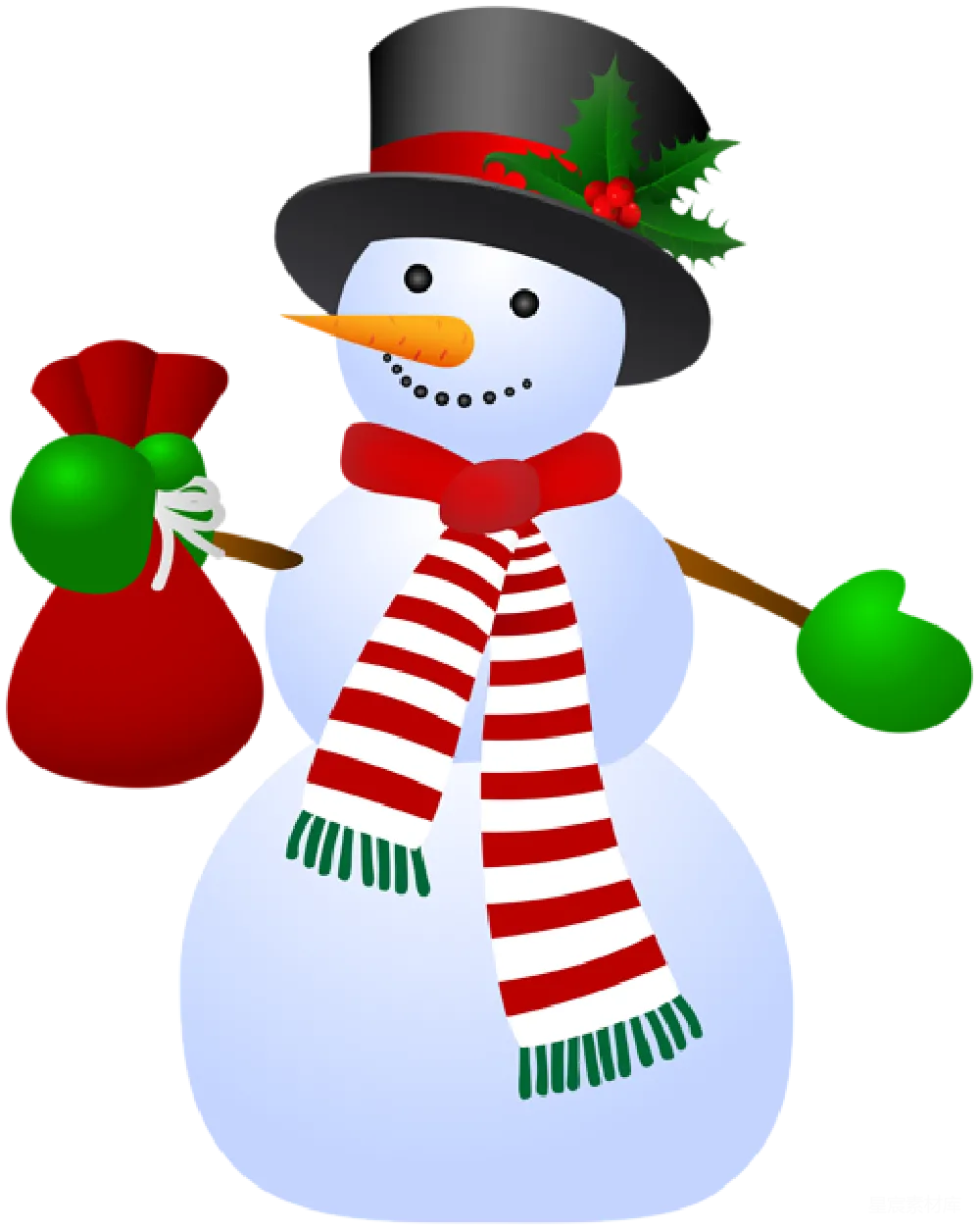 元素素材 圣诞雪人插画