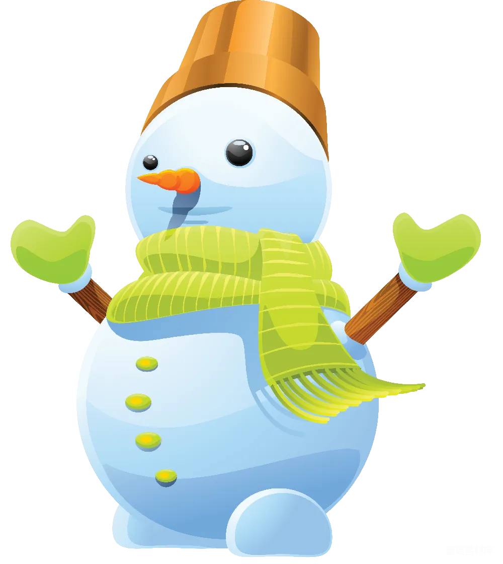 元素素材 雪人
