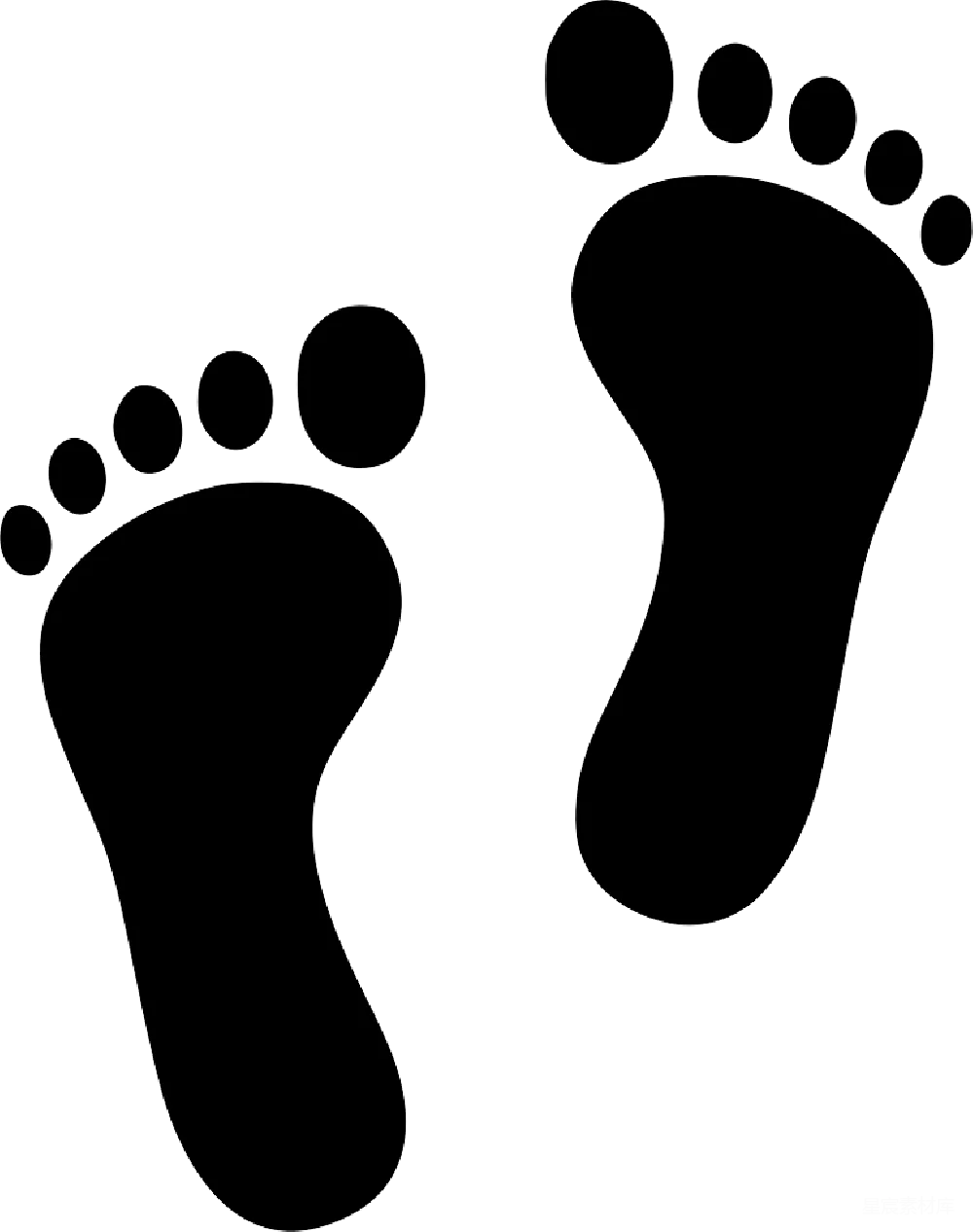 元素素材 元素 脚印