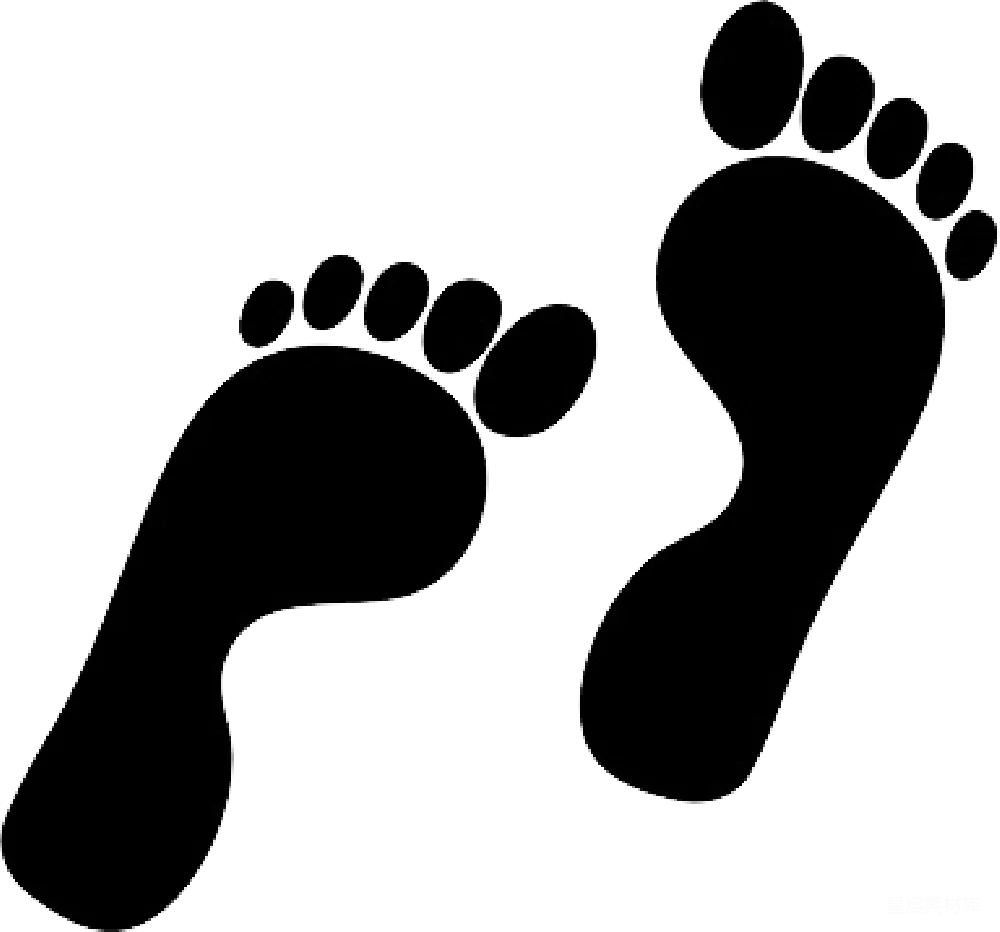 元素素材 元素 脚印