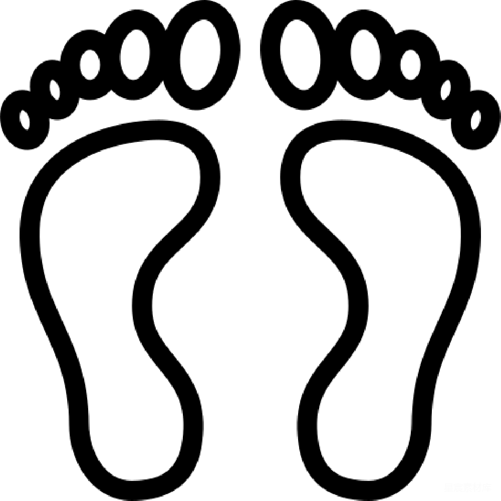 元素素材 脚印