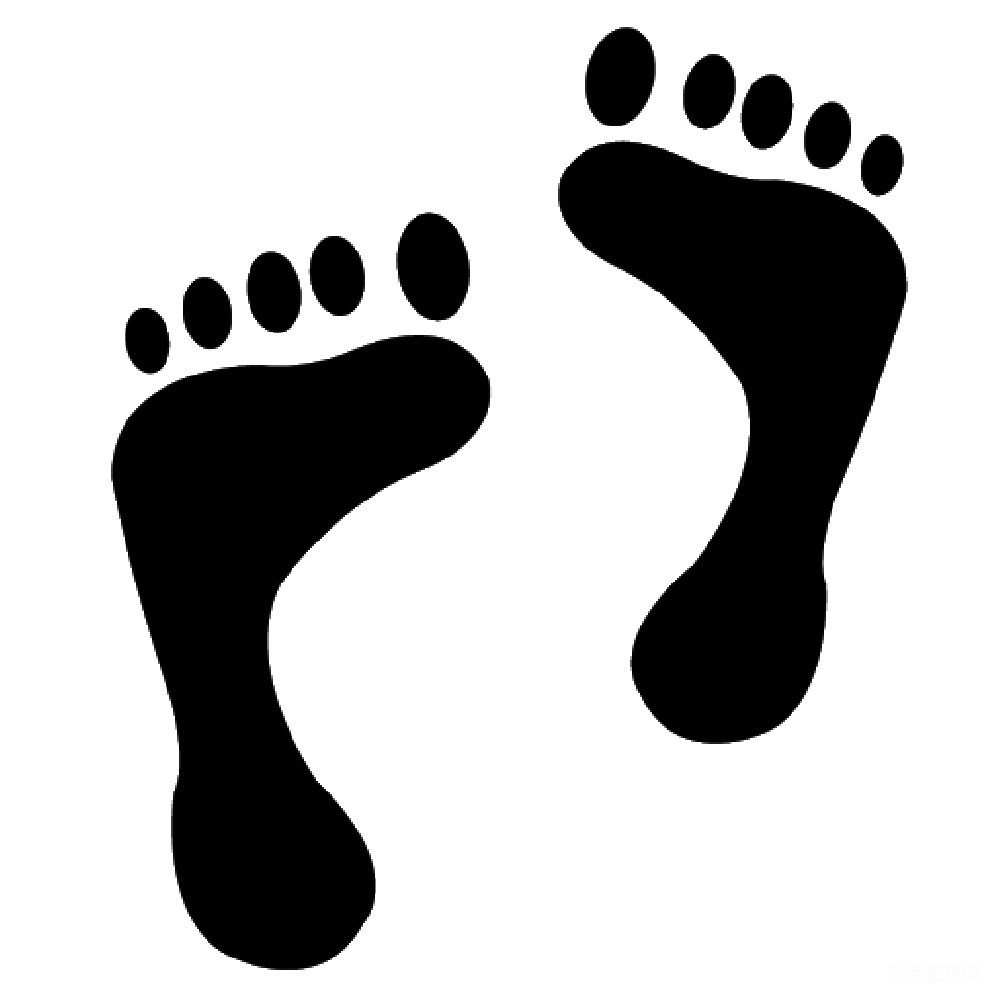 元素素材 脚印