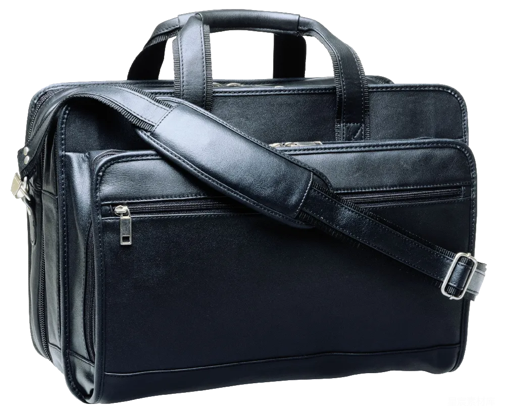 元素素材 黑色真皮商务公文包