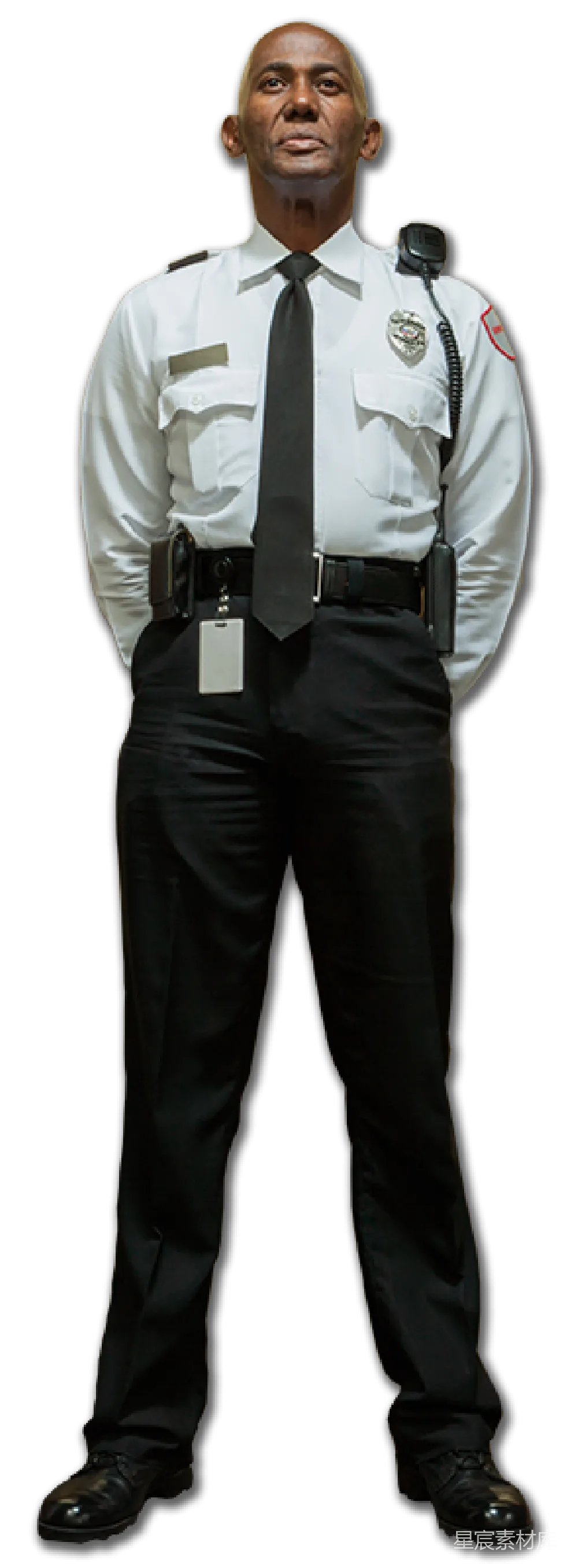 元素素材 保安 制服 正式 严肃的保安员