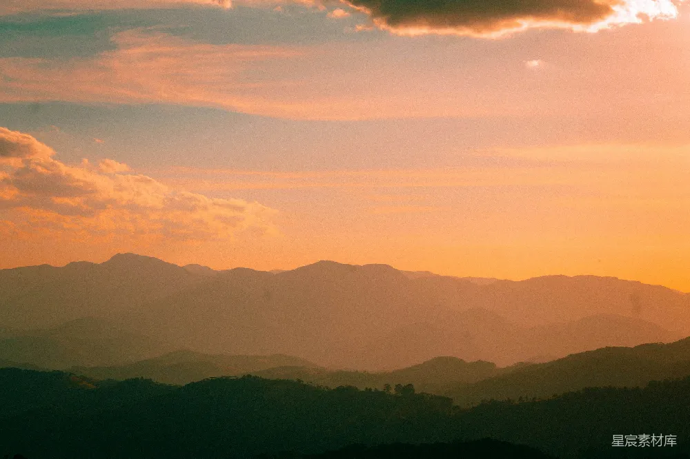 高清摄影  一幅山水树木图