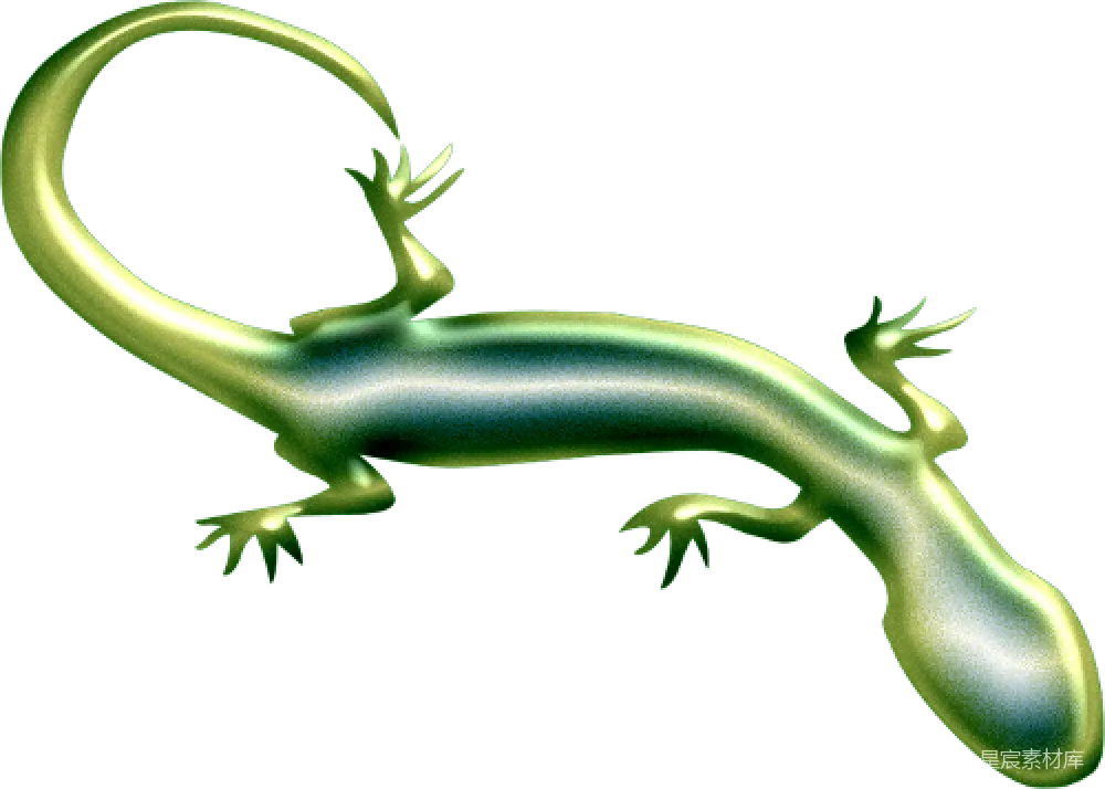 元素素材 荧光 蜥蜴 生物 荧光蜥蜴