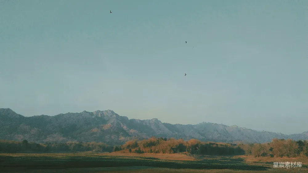 高清摄影 白天绿色草地上的蓝天