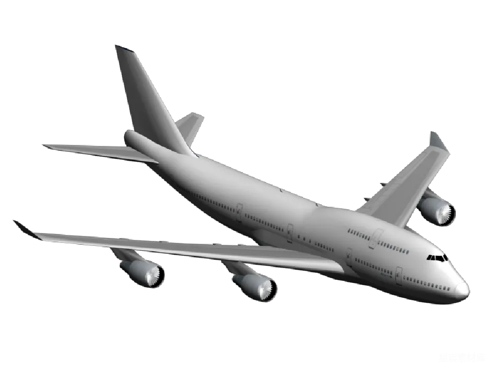 元素素材 飞机 航空 3D模型 大型客机3D渲染图