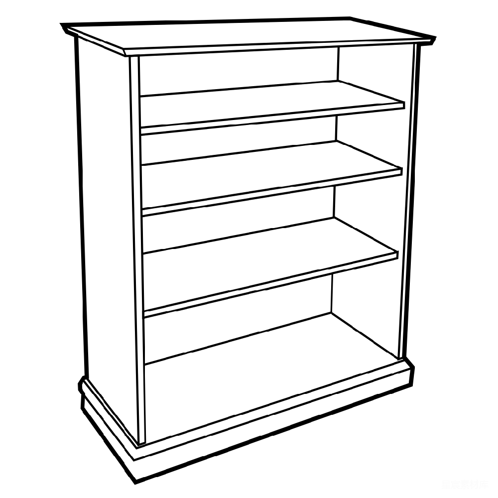 元素素材 书架