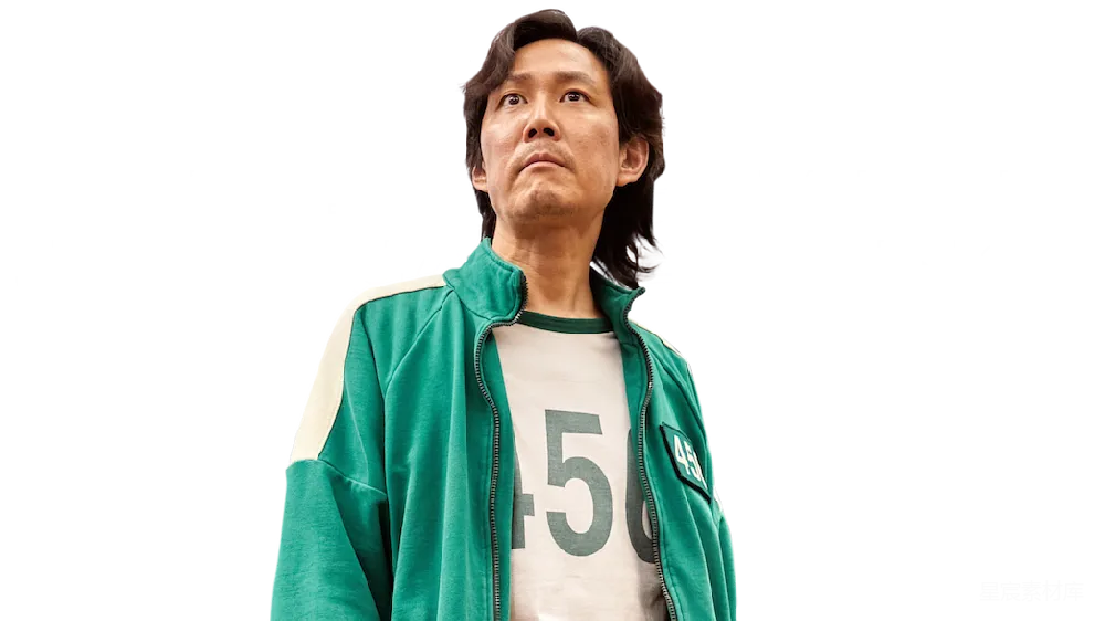 元素素材 穿着绿色运动服的男子