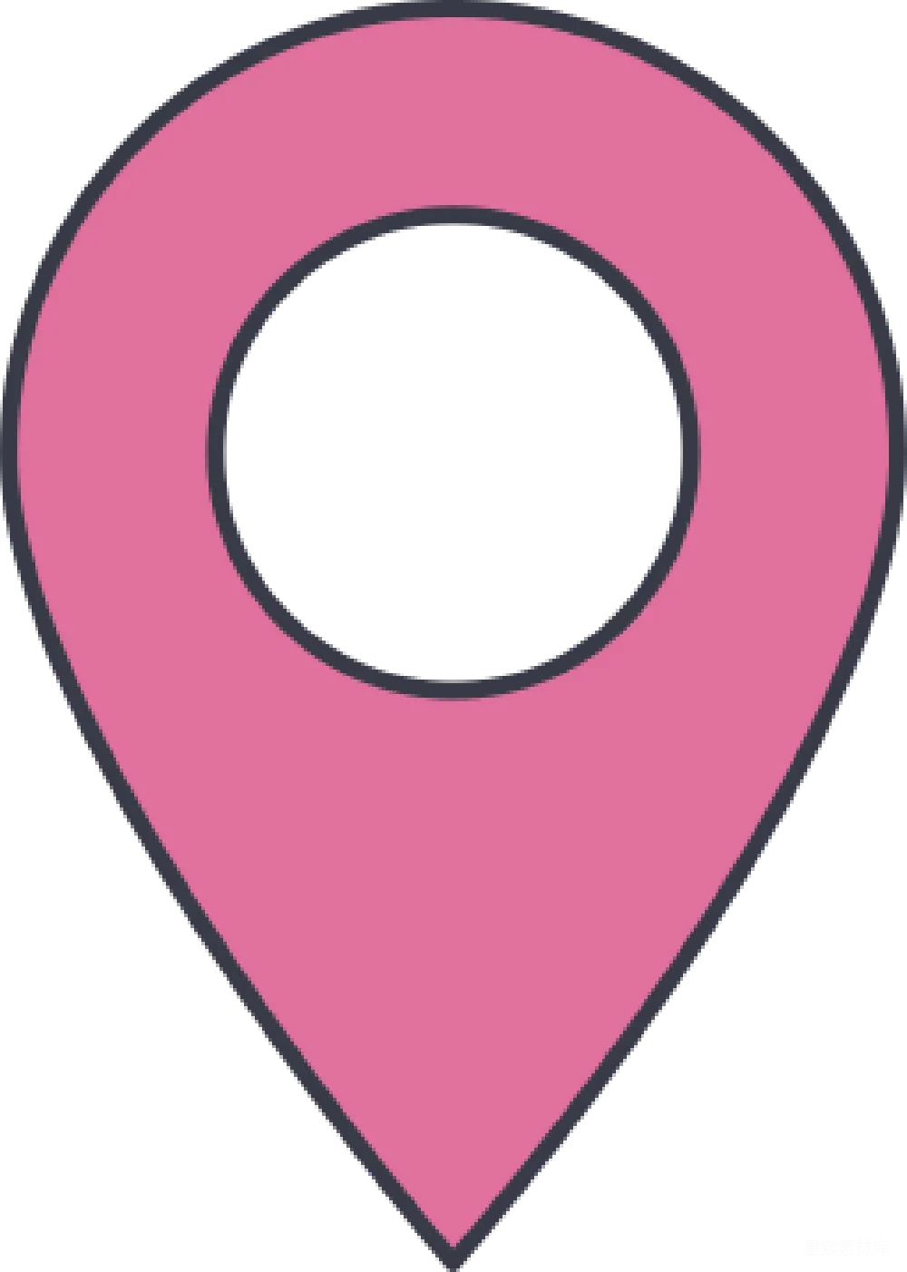 元素素材 粉色地图标记图标