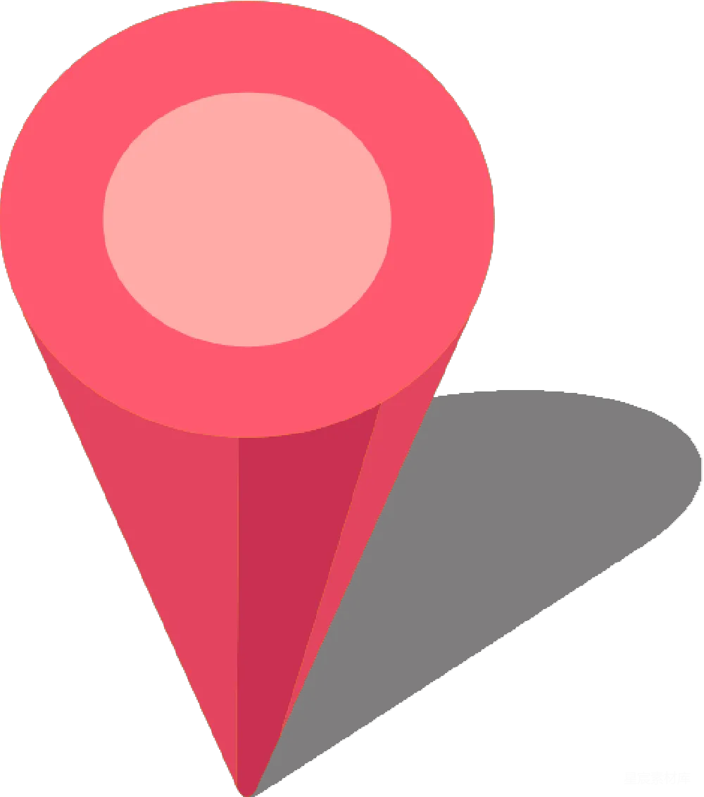 元素素材 图标 几何形状 导航 红色圆锥形图标