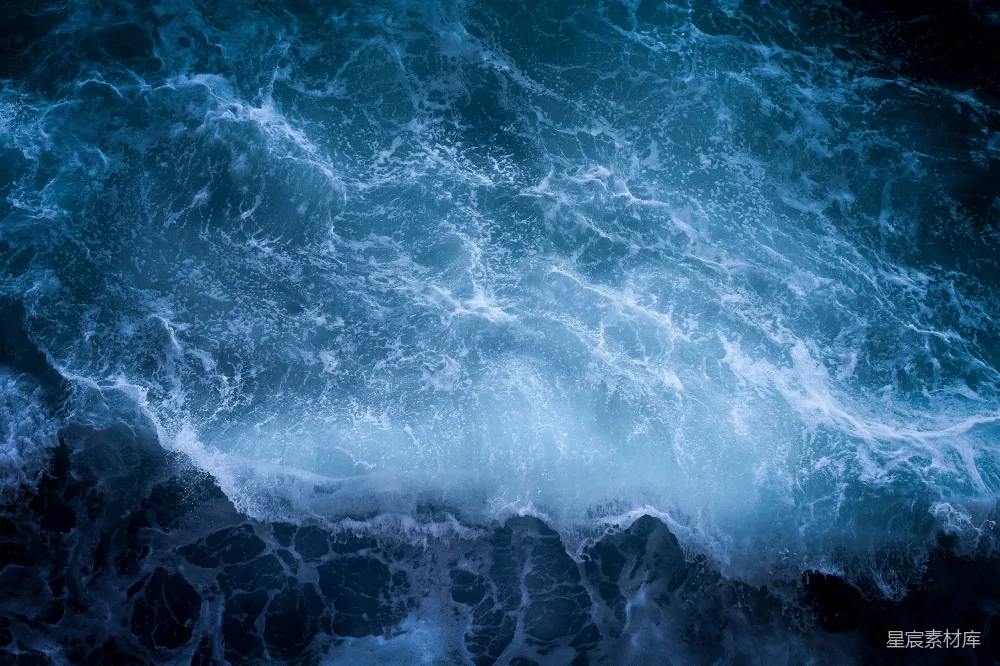 高清摄影  海洋波浪的俯瞰视角