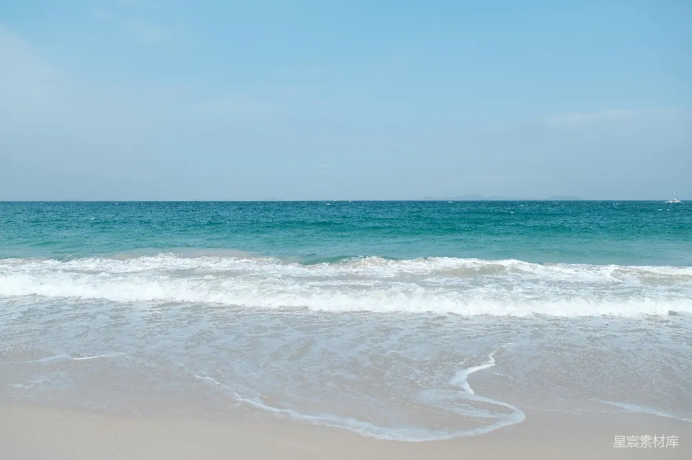高清摄影 海滩上看海景
