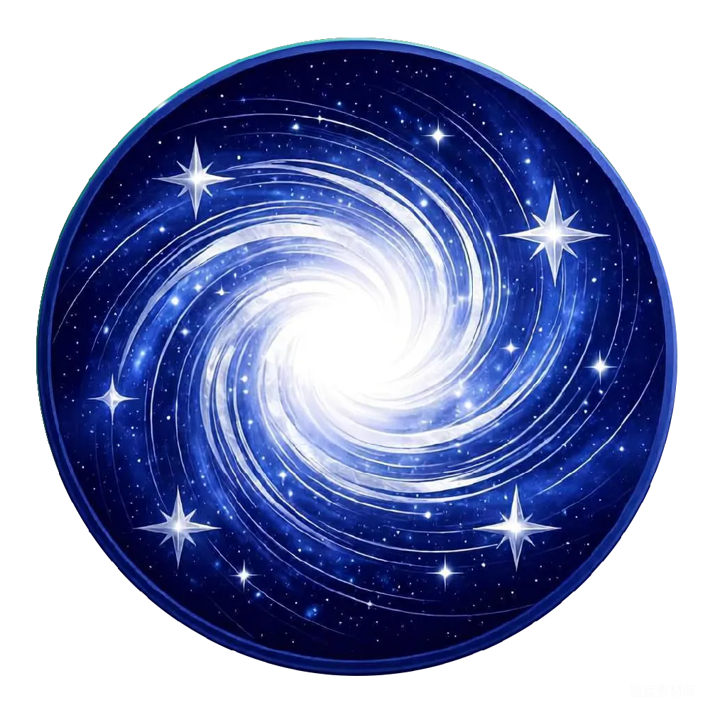 旋转星云-蓝色-带边框