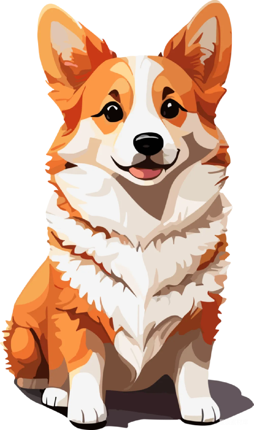 元素素材 动物 卡通 宠物 卡通柯基犬