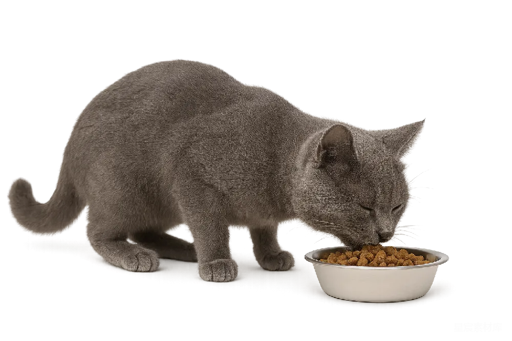 元素素材 宠物 日常 食物 猫咪正在吃干粮