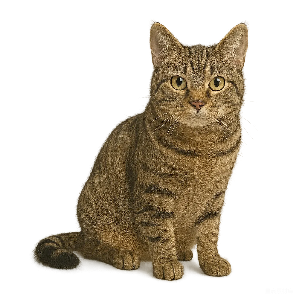 元素素材 宠物 动物 猫 棕灰色条纹猫