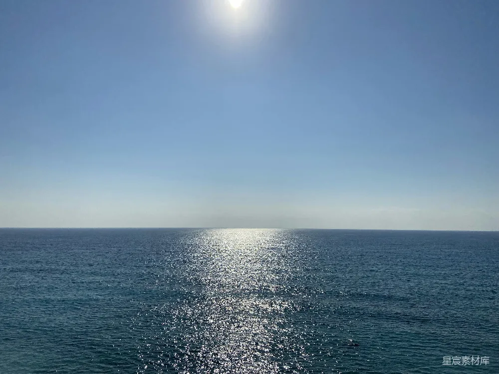 高清摄影 晴天里阳光照耀在大海之上