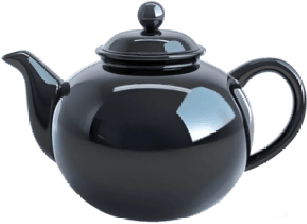 元素素材 茶壶 现代 黑色 现代风格黑色茶壶