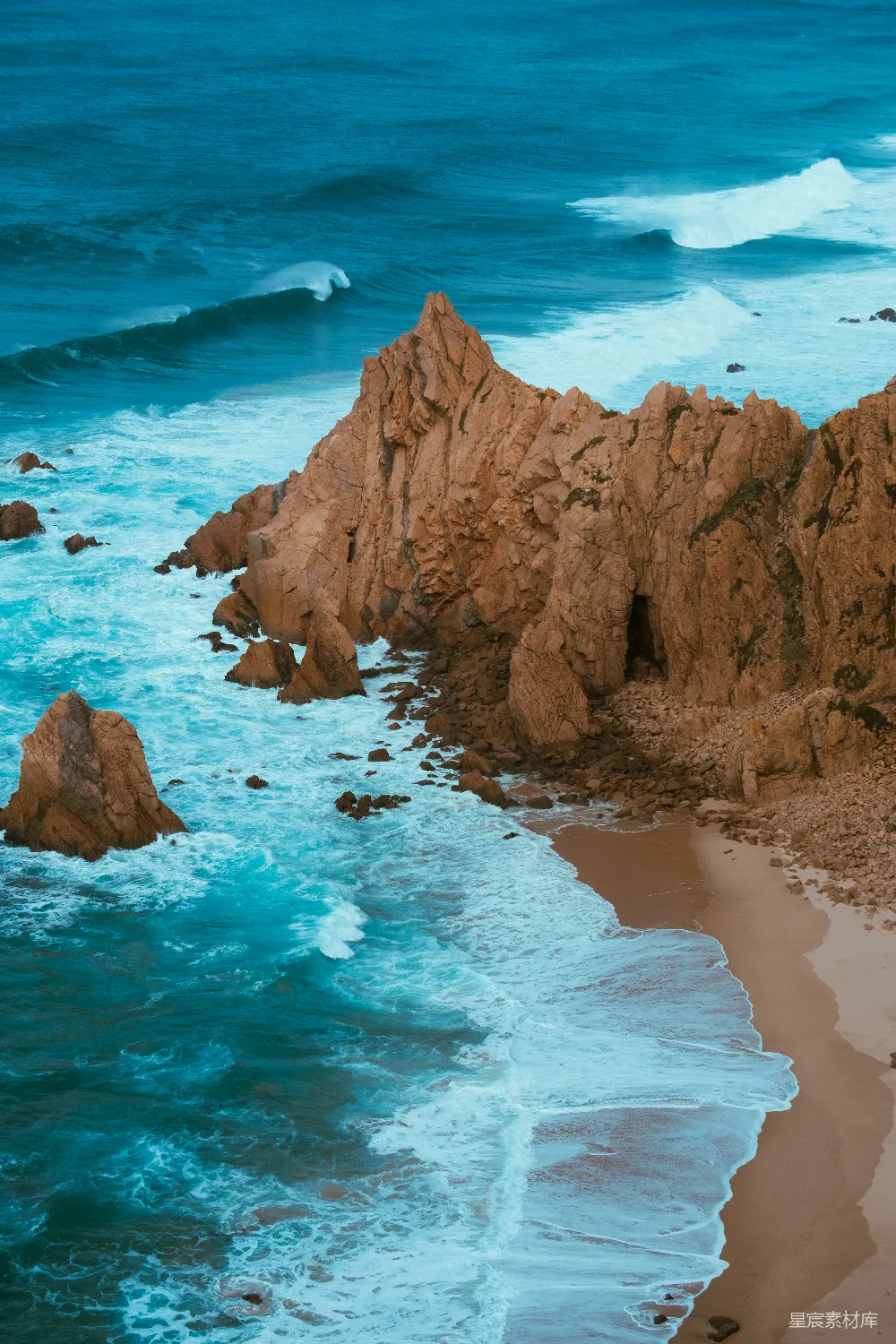 高清摄影 高处看海的景象