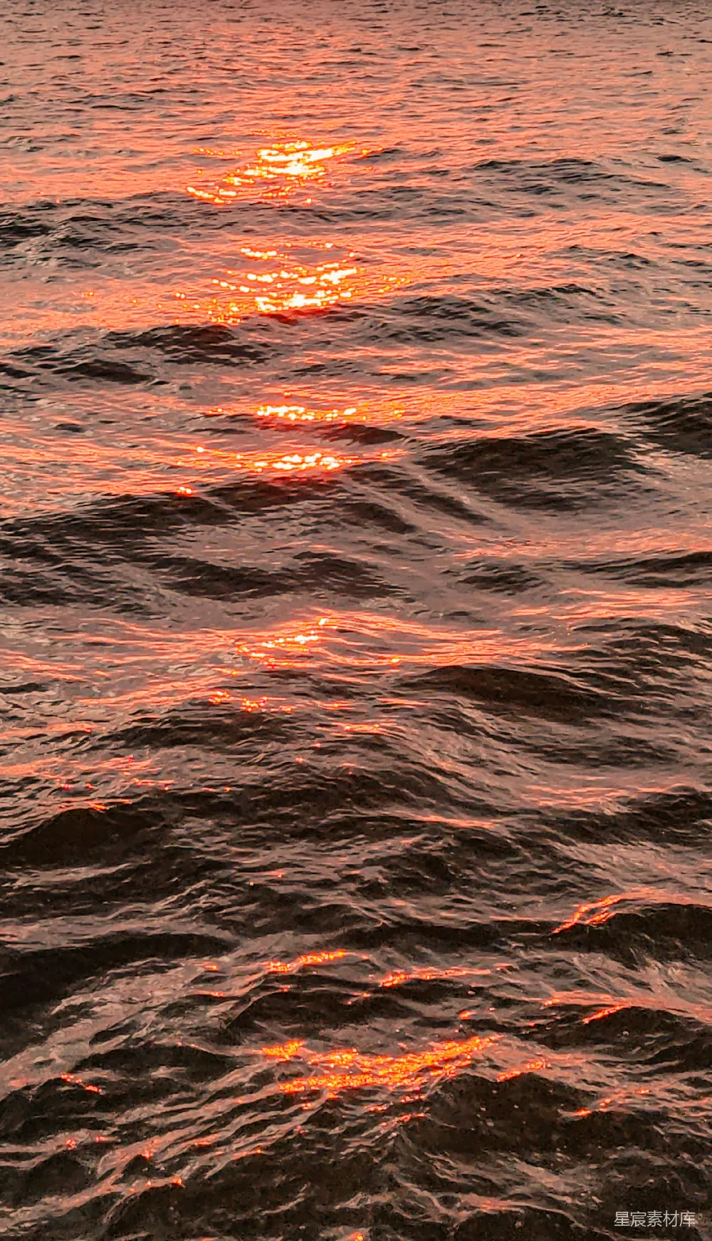 高清摄影 一片夕阳映照在水面之上