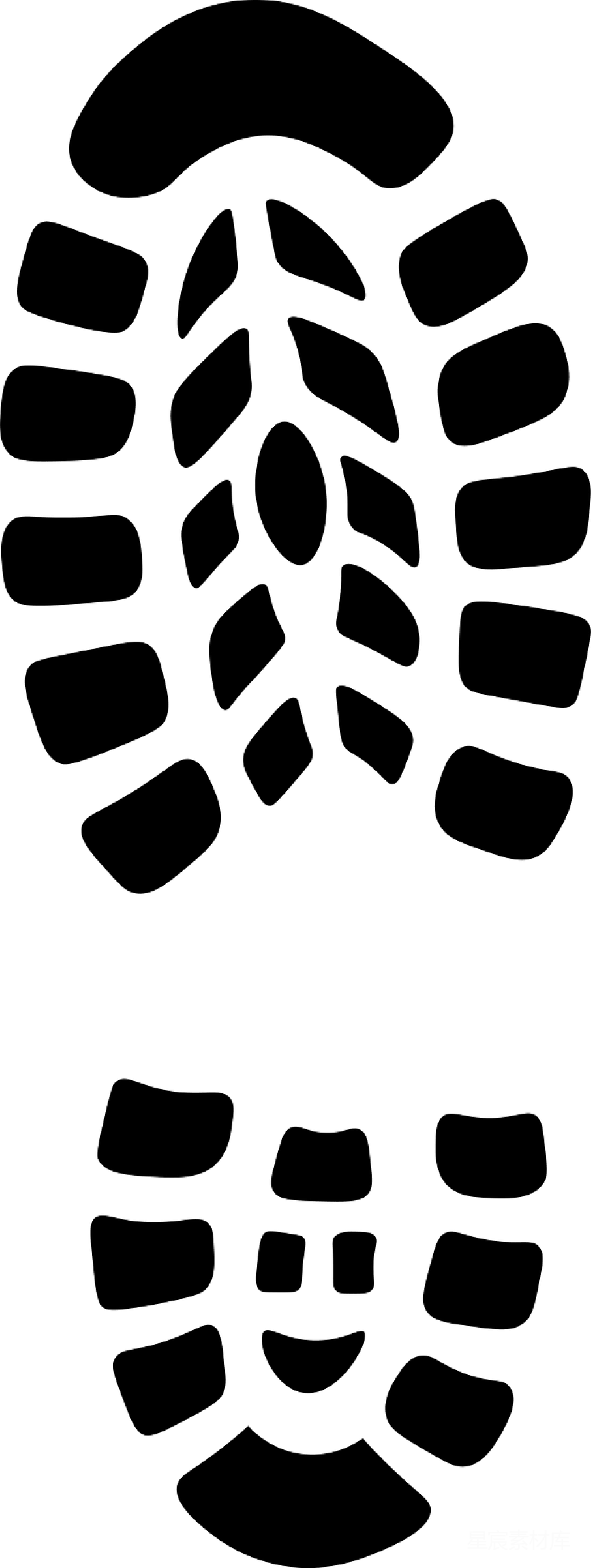 元素素材 鞋印