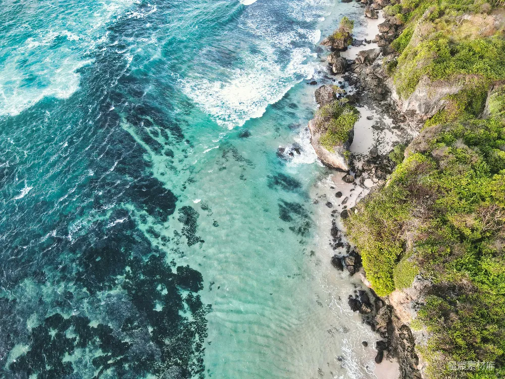 高清摄影 海洋和海岸线的鸟瞰视角