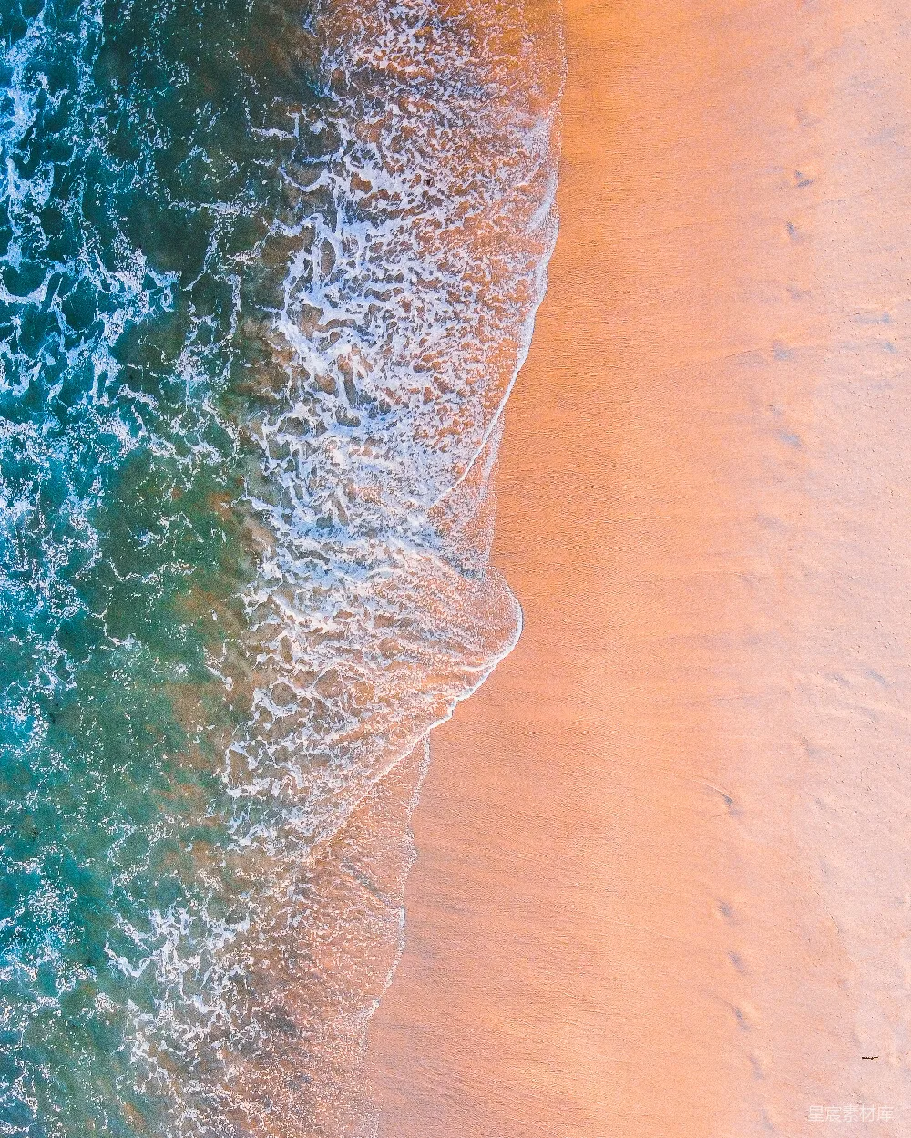 高清摄影 白天的海滩俯视图