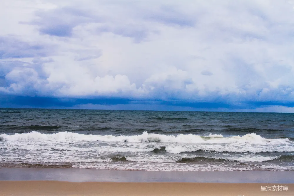 高清摄影 海滩上看海景