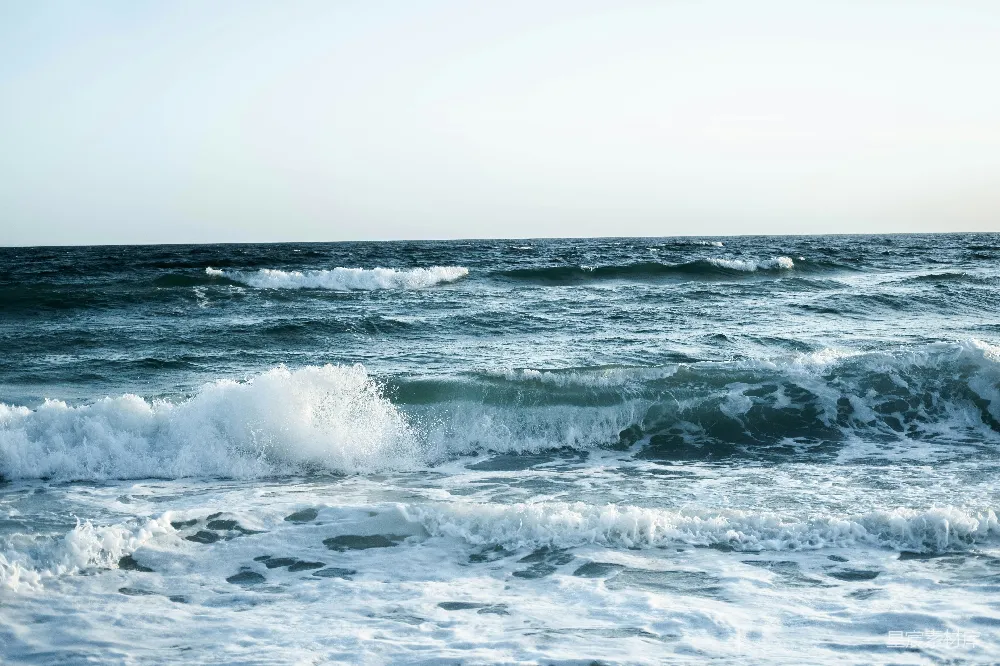 高清摄影 海滩上的波浪