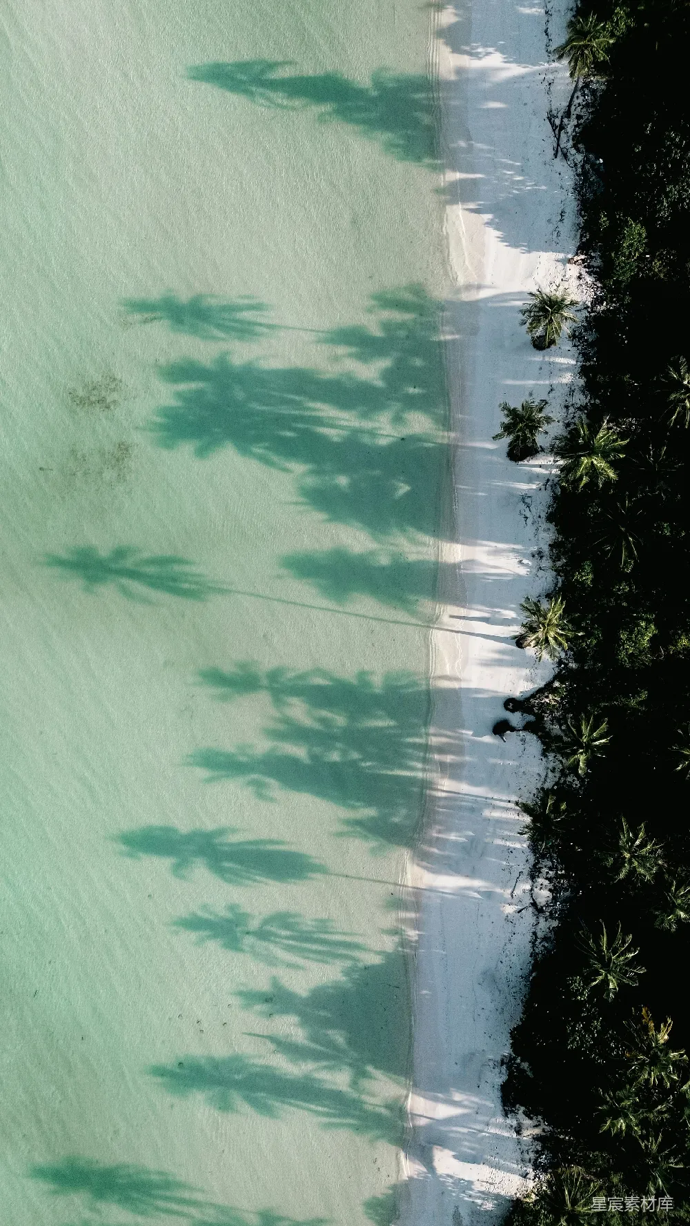 高清摄影  海滩和水面的空中俯瞰图