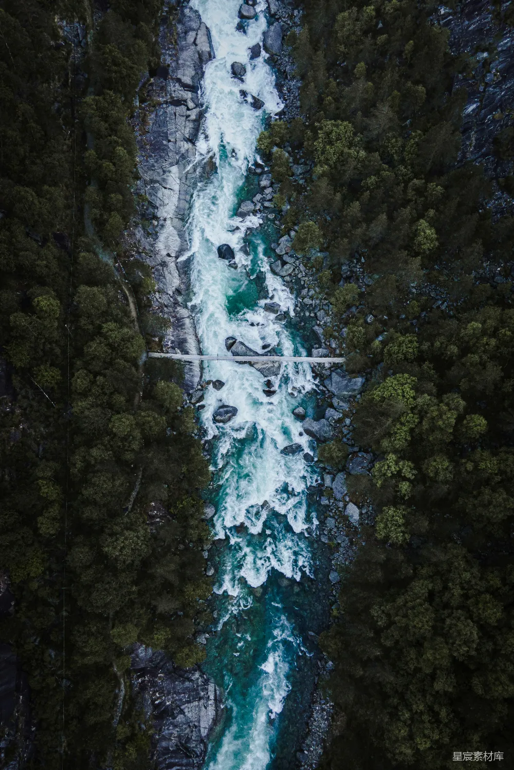 高清摄影 绿树与 waterfall