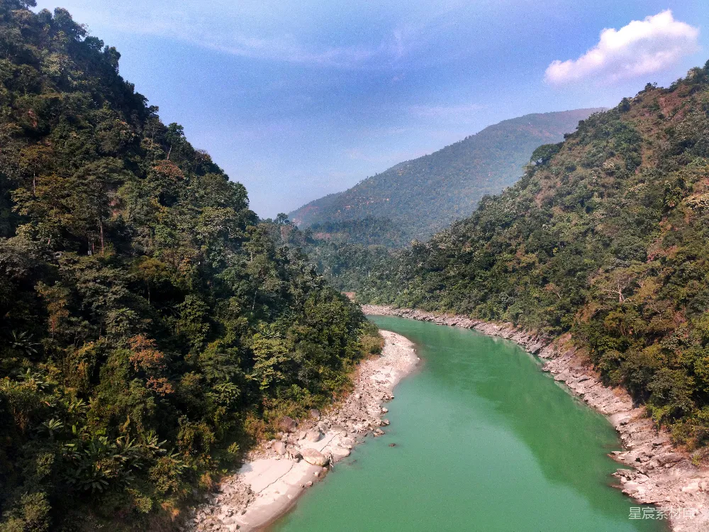 高清摄影 绿山碧水风景