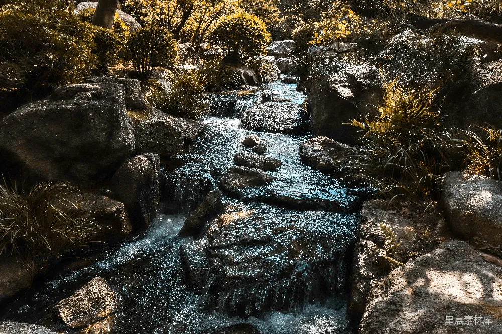 高清摄影 瀑布和岩石 formation