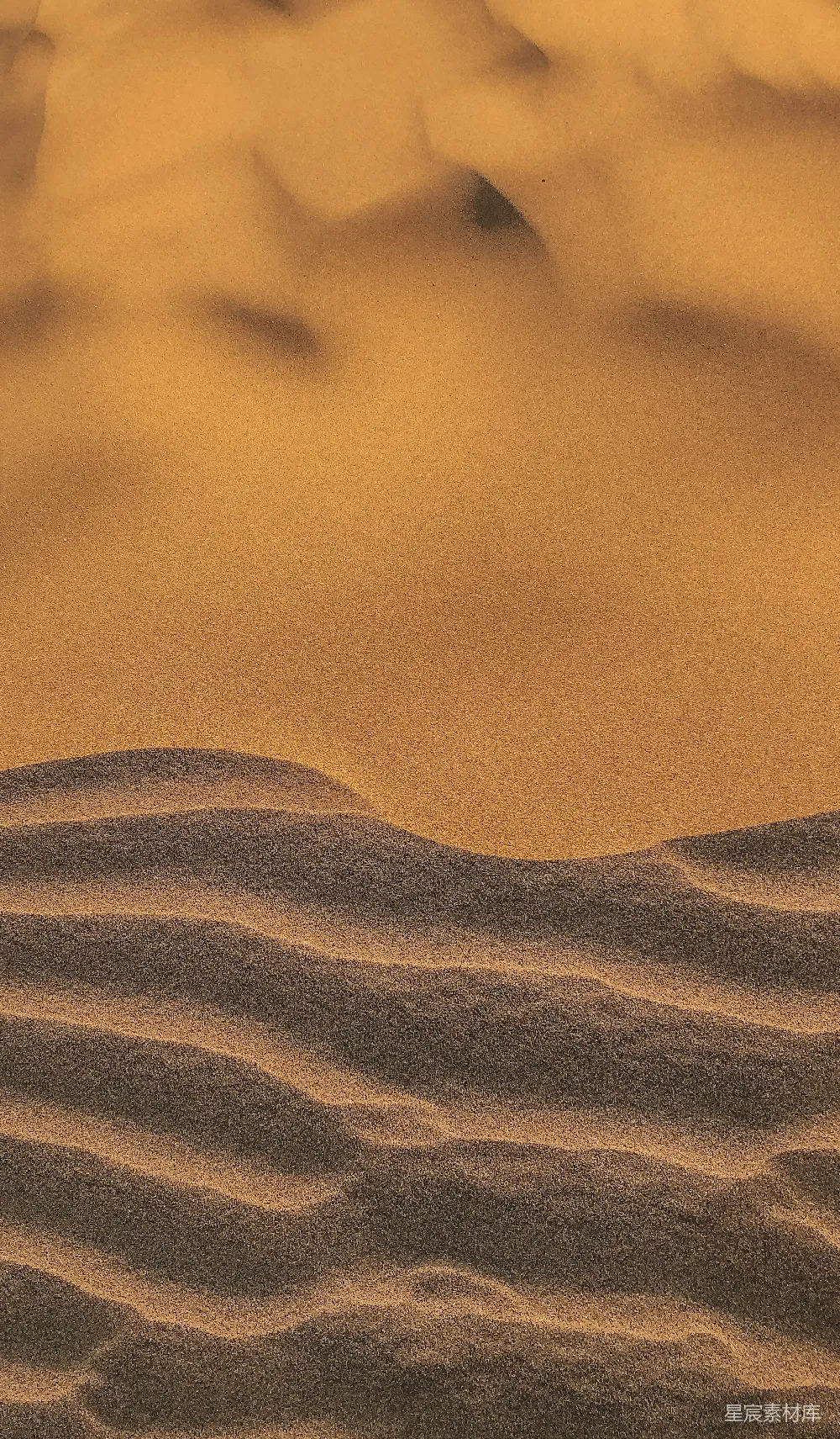 高清摄影 一片沙漠景象，沙丘起伏
