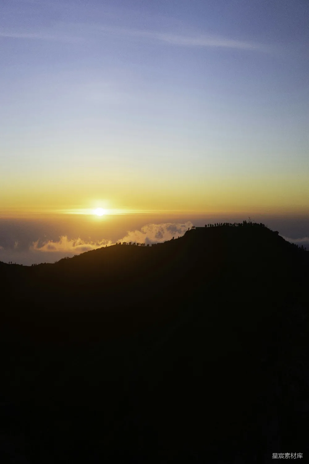 高清摄影 夕阳下山的轮廓