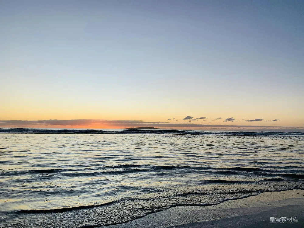高清摄影 夕阳下的水域