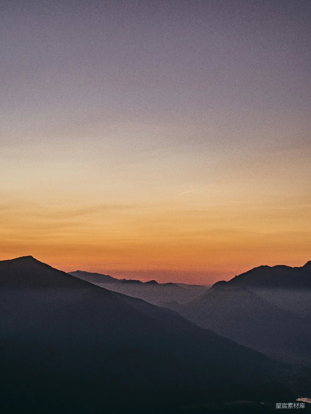 高清摄影 夕阳的空中俯瞰