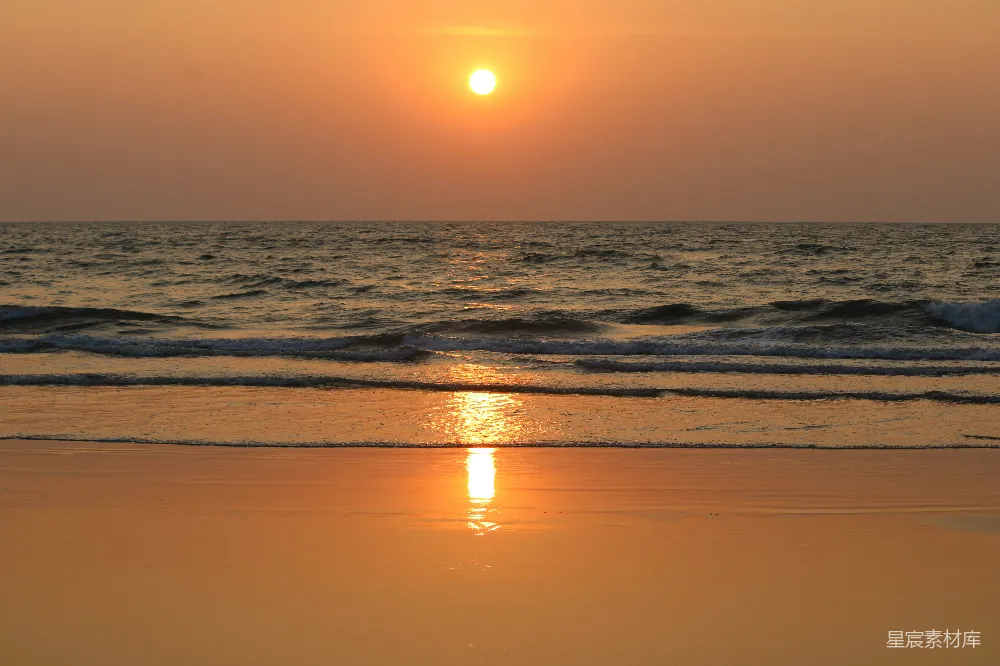 高清摄影 夕阳下的水域